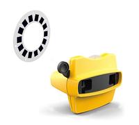 OEHUG 3D Slide Viewer for Kids, Educational STEM Toy with 7 Animal & Space Slides - Knob Operated Exploration Viewer for Nature Learning & Curiosity - Screen for Boys & Girls (Yellow)