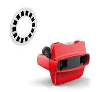 OEHUG 3D Slide Viewer for Kids, Educational STEM Toy with 7 Animal & Space Slides - Knob Operated Exploration Viewer for Nature Learning & Curiosity - Screen for Boys & Girls (Red)