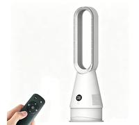 OEHUG Bladeless Cooling Fan with Remote,Bladeless Tower Fan Touch Controlled Buttons,Sleep Mode,8 Speed Settings,9Hour Timer,60cm Quiet Tower Fans for Bedroom,Office (silvery)