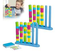 OEHUG Colour Stack Challenge Game,Color Matching Stacking Puzzle Game,Portable Stacking Games for 2 Players,Quick Puzzle Game for Kids/Adults,Portable Family Game for Travel (2pcs)
