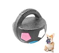 OEHUG Dog Calming Ball With Handle - Durable ABS Calming Ball with Handle for Aggressive Chewers, Squeaky Floating Design Perfect for Tug-of-War,13x13cm,Water Play & Outdoor Fetch (B)