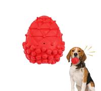 OEHUG Indestructible Pinecone Dog Toy, Natural Rubber Wear-Resistant Dental Toy, Specialized For Medium To Large Bite Dogs, Give Your Dog A Birthday Gift (Red)