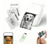 OEHUG M8 AI Drawing Printer for Kids, Voice-Activated Thermal Sticker Printer with APP Control, Wireless Portable Mini Printer for Creative Art & Learning Toys (A)