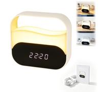 OEHUG Sunrise Alarm Clock, LED Wake-up Light,10Min Snooze | Clock,Alarm Clock,Night Light 3-in-1,200LM, Digital Alarm Clock with 3 Colors Dimmer Night Light for Heavy Sleepers Bedroom