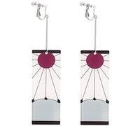 OEIOTEI Kamado Tanjirou Earrings Cosplay Accessories Prop Animation Secondary Peripheral Earrings Acrylic Personalized Earring Kamado T Fans Gift Gift for Anime Enthusiasts, 90 mm x 25 mm, Acrylic