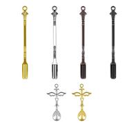 OEIOTEI Pack of 6 Micro Scoop Stainless Steel Medicine Spoon Laboratory Sampling Spoon Snuff Spoon Metal Snuff Powder Scoop Powder Scoop Powder Scoop Spice Shovel Mini Shovel Spoon for Salts, Sand