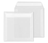 ÖKI Transparent Envelope Square Pack of 50 Envelopes with Adhesive Strips 160 x 160 mm 100 g White Clear