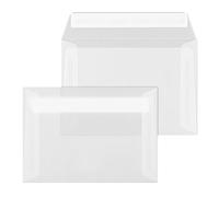 ÖKI Transparent Envelopes C6 Pack of 50 with Adhesive Strips 114 x 162 mm 100 g White Clear