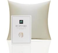 Oeko-TEX® Certified Silk Pillowcase for 100% Silk Pillow 22 Momme Certified Hair and Skin Benefits Anti Aging, Anti Dust Mite (Beige, 40 x 40 cm)