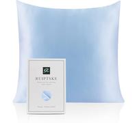 Oeko-TEX® Certified Silk Pillowcase for 100% Silk Pillow 22 Momme Certified Hair and Skin Benefits Anti Aging, Anti Dust Mite (Light Blue, 60 x 60 cm)