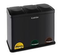 Ökosystem Waste Bin Pedal Bin Waste Separator 45L (3x15 L) Black