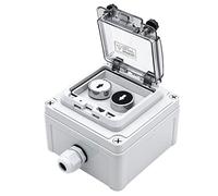 OELFFOW IP67 Button Switch Outdoor Waterproof Box 2 Push Button White Up Black Down Button with Protective Cover Anti-misoperation Switch(AC/DC 6A-110V/3A-240V/2.5A-380V)