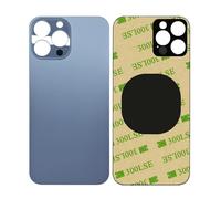 OEM 1Pcs/Lot Battery Cover Glass for iPhone 13 Pro Max Back Housing Replacement for iPhone 13PM 2IN1 Big Hole Back Glass Rear Door Case with Pre-Installed Adhesive (Blue)