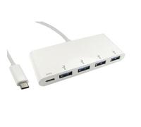 OEM 4 Port USB 3.0 Hub with USB-C power Delivery White