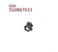 OEM 5G0867633 Sun Visor Clip Replacement Direct Fit | for heavy-duty metal build, resists wear and deformation, precise OEM 5G0867633 match, silver finish
