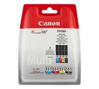 Canon CLI-551 BK/C/M/Y Ink Cartridge + Photo Paper Value Pack