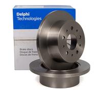 OEM Delphi BG4061 Rear Axle Brake Disc Pair for Citroen Fiat Peugeot Vauxhall