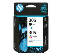 HP 305 2-Pack Tri-color/Black Original Ink Cartridge