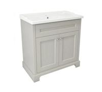 Oem Rak Washington Floorstanding Traditional Vanity Unit 800mm Greige (Unit Only)