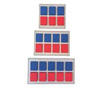 OEM Star Wars Imperial Officer Captain Major Admiral Rank Insignia Emblem Set of 3 Red and Blue