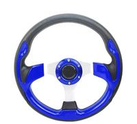 OEM Steering Wheel Compatible With Car Deep Corn Sport Steering Wheel Assembly Racing Type Universal 13 320MM Aluminum PU Styling Accessories(Blue)