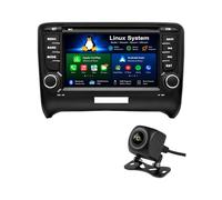 OEM Style Linux 7 Inch Car Stereo for Audi TT Mk2 8J (2006-2014) Coupe & Roadster, Wireless CarPlay Android Auto Head Unit with Dual Knobs, 720P Reversing Camera, DSP, Bluetooth FM AM RDS Radio, AUX