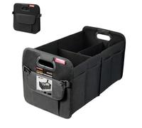 OEMASSIVE Car Boot Organiser 55L - Foldable Multi-Compartment Boot Tidy Portable Waterproof Storage Box with Comfort Handle, Anti-Slip Bottom & Side Pockets, for Car SUV Van