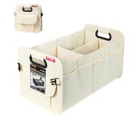 OEMASSIVE Car Boot Organiser 55L - Foldable Multi-Compartment Boot Tidy Portable Waterproof Storage Box with Comfort Handle, Anti-Slip Bottom & Side Pockets, for Car SUV Van