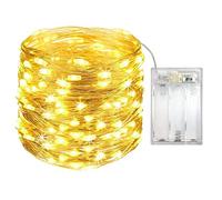 OEMG 12M Warm White Copper Wire Light Battery Operated with Twinkle Modes, 12m 120 LED Fairy Light Battery Operated 3*AA, String Light Battery Operated for Christmas, Indoor, Tree Decoration