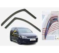 OEMM Set Of 2 Wind Deflectors IN-CHANNEL Type Compatible with VOLKSWAGEN CADDY VW window deflectors type 2K 2003 to 2015 Models Acrylic Glass Side Window Visors Caddy