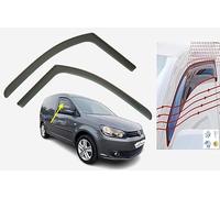 OEMM Set Of 2 Wind Deflectors IN-CHANNEL Type Compatible with VW CADDY MK3 2003 to 2014 Models Side Visors Window Deflectors Caddy