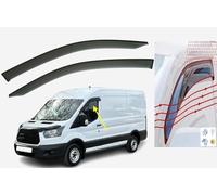 OEMM Set Of 2 Wind Deflectors TAPE-ON Type Compatible with FORD TRANSIT 2014 to 2024 Models Side Visors Window Deflectors Ford Tourneo