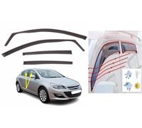 OEMM Set Of 4 Wind Deflectors IN-CHANNEL Type Compatible with VAUXHALL ASTRA J (P10) 5 door HATCHBACK 2009 2010 2011 2012 2013 2014 2015 Acrylic Glass Side Visors Window Deflectors