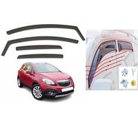OEMM Set Of 4 Wind Deflectors IN-CHANNEL Type Compatible with VAUXHALL MOKKA/OPEL MOKKA SUV 2012 to 2019 Models Acrylic Glass Side Visors Window Deflectors Mokka