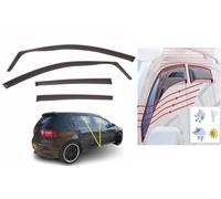 OEMM Set Of 4 Wind Deflectors IN-CHANNEL Type Compatible with VOLKSWAGEN GOLF MK5 5 DOOR Hatchback 2004 to 2009 Models Acrylic Glass Side Window Deflectors Sun Visors