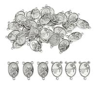 OEMOO 30Pcs St Benedict Our Lady Medal for DIY Catholic Jewelry Making | Virgin Mary Christ Jesus Rosary Center Connection Part for DIY Jewelry Making