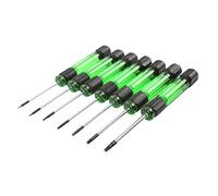 OEMTOOLS 22563 7 Piece Precision Hex Driver Set, Green and Black, Metric Hex Drivers for Jewelry and Electronics, Metric 0.7-3MM Hex Driver Set