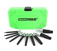 OEMTOOLS 23519 Extra Long Triple Square Bit Set, Spline Socket Set 10 Piece, Magnetic Triple Square Socket Set, Triple Square Sockets Ideal for Automotive Repairs, Rust-Resistant Finish, M4-M18 Sizes