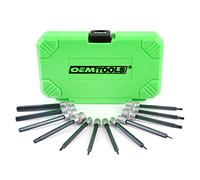 OEMTOOLS 23563 12 Piece Long Hex Bit Socket Set (SAE), Allen Wrench Socket Set, Extra Long SAE Hex Bit Socket Set, Long Reach Allen Sockets