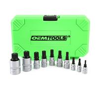 OEMTOOLS 23906 Triple Square Bit Set, Spline Socket Set 10 Piece, Magnetic Triple Square Socket Set, Triple Square Sockets Ideal for Automotive Repairs, Rust-Resistant Finish, M4-M18 Sizes