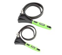 OEMTOOLS 24720 2 Piece Rubber Strap Wrench, Wrench Grip 4” and 7”, Oil Filter Strap Wrench Heavy Duty, Oil Filter Wrench Rubber, Black and Green