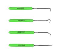 OEMTOOLS 26535 4 Piece Hook and Pick Set, Green Handled Pick Tool Set, Tool Hooks for Precision Projects, O Ring Pick Set, 4 Hook Tool Kit