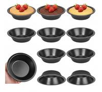 OENBATOM 10-Pack Individual Pie Dishes, 5 Inch Non-Stick Mini Quiche Tins, Carbon Steel Round Pie Tins for Baking, Oven-Safe Pie Pans for Puddings & Pot Pies