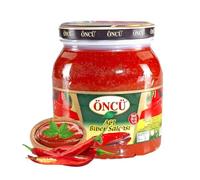 Öncü Premium Turkish Paste - Traditional Tomato & Pepper Mixed Paste, Hot Pepper Paste, & More - Authentic, Rich & Naturally Sun-Ripened - 100% Pure & Additive-Free (1600g, Hot Pepper Paste)