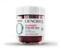 OENOBIOL GUMMIES Sublime Hair - Promotes Growth, Restores Volume - 1 Month Programme - 60 Gummies - Natural Cherry Flavour - Food Supplement - Sugar Free - Vegan - Made in France