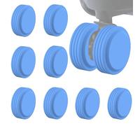 Oenothera 8 Pieces Luggage Wheel Protector, Luggage Covers for Suitcases, Silicone Luggage Wheel Cover, for Carry-on Luggage with Spinner Wheels Luggage Sets（Blue）