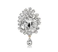 Oenothera Drop Flower Crystal Brooch - Pendant and Wedding Alloy Accessory for Feminine Decoration and Everyday Events