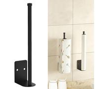 Oenothera Stainless Steel Toilet Paper, Self Adhesive Toilet Roll Holder, Toilet Roll Holders Wall Mounted for Bathroom & Kitchen, Waterproof(Black)