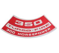 OER Air Cleaner Decal Turbo-Fire 350/300 HP Fits Camaro Nova Chevelle Impala Corvette and GM Models