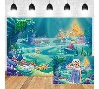 OERJU 5x4ft Underwater World Photography Backdrop Seafloor Castle Colorful Coral Fish Sea Grass Newborn Baby Shower Birthday Party Background Banner Art Portraits Photo Video Studio Props